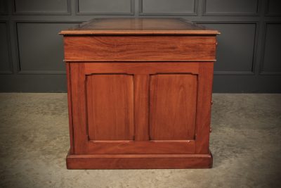 Victorian Mahogany & Leather Desk - Image 13
