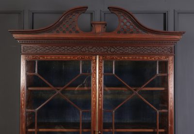 Rare George III Marquetry Inlaid Mahogany Bookcase - Image 5