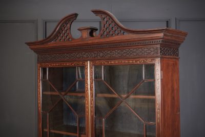 Rare George III Marquetry Inlaid Mahogany Bookcase - Image 11