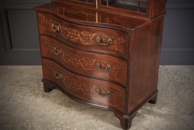 Rare George III Marquetry Inlaid Mahogany Bookcase - Image 12