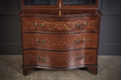 Rare George III Marquetry Inlaid Mahogany Bookcase - Image 3