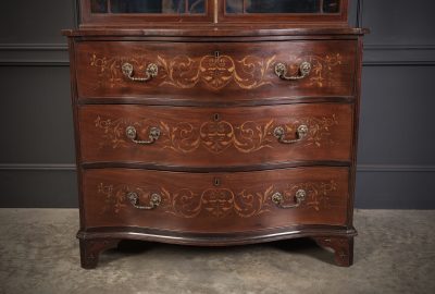 Rare George III Marquetry Inlaid Mahogany Bookcase - Image 7