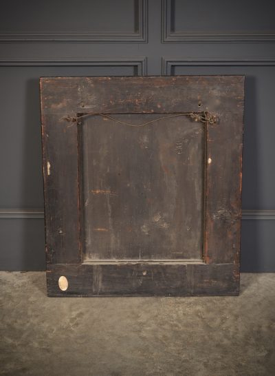 William & Mary Walnut & Ebonised Cushion Frame Mirror - Image 4