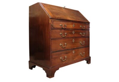 George III Mahogany Bureau - Image 2