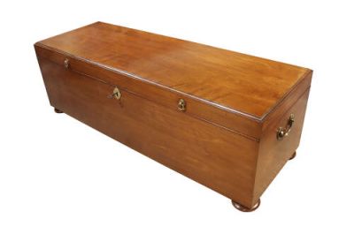Georgian Cuban Mahogany Blanket Box with Key - Image 4