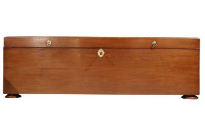 Georgian Cuban Mahogany Blanket Box with Key - Image 5