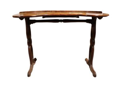 Good Mid 19th Century Mahogany Kidney-Shaped Library Table with Reading Slope, circa 1840 - Image 3