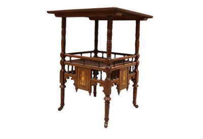 Late 19th Century Inlaid Rosewood Side Table, English, circa 1890 - Image 3