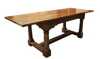 Mid 20thc Oak Refectory Table - Image 2