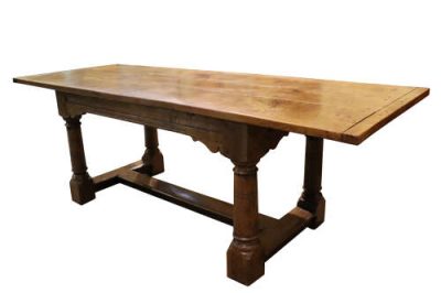 Mid 20thc Oak Refectory Table - Image 4