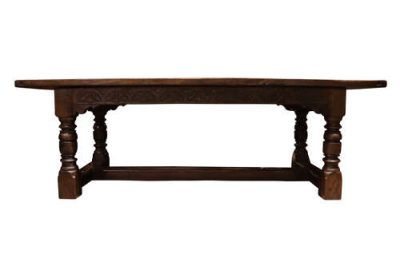 Oak Plank Top Refectory Table in Excellent Condition - Image 3