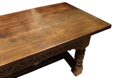 Oak Plank Top Refectory Table in Excellent Condition - Image 6