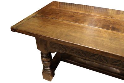 Oak Plank Top Refectory Table in Excellent Condition - Image 7
