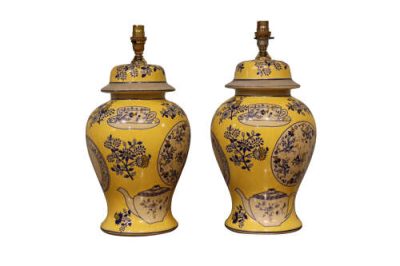 Pair of Decorative Ceramic Table Lamps, circa 1980 - Image 2