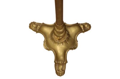 Pair of Early 20th Century Brass Standard Lamps with Claw Feet - Image 4