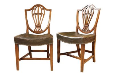 Pair of Georgian Shield Back Chairs - Image 3