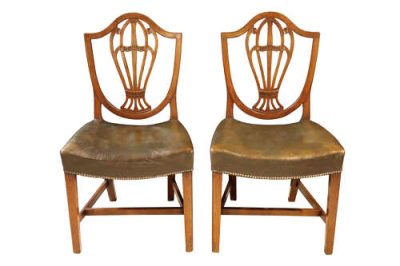 Pair of Georgian Shield Back Chairs - Image 4