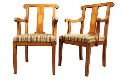 Pair of Satinwood Elbow Chairs - circa 1920 - Image 2