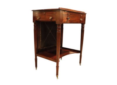 Regency Mahogany & Ebony Inlaid Ladies Writing Table - Image 3