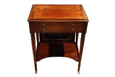 Regency Mahogany & Ebony Inlaid Ladies Writing Table - Image 4