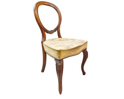 Set of Four Victorian Walnut Balloon Back Chairs - Image 7