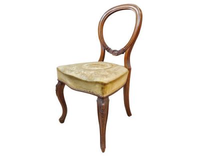Set of Four Victorian Walnut Balloon Back Chairs - Image 8