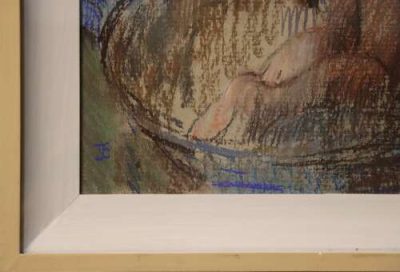 Thomas John Coates PPNEAC (1941–2023) – “Nude Bathing” – Pastel, Signed and Titled Verso - Image 3