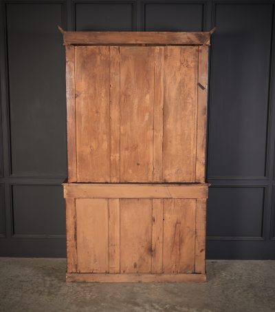 Marquetry Inlaid Figured Walnut Glazed Bookcase - Image 7