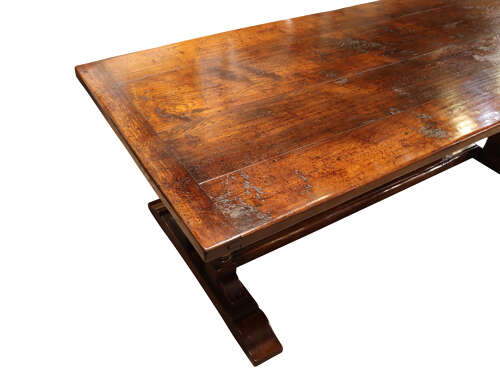 Vintage Oak Refectory Dining Table – Removable Top, c.20th Century - Image 6