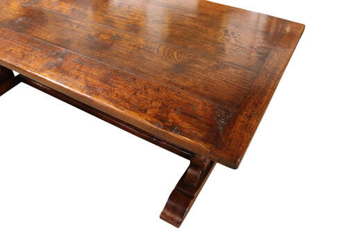 Vintage Oak Refectory Dining Table – Removable Top, c.20th Century - Image 7