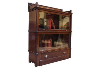 Wernicke Patent Elastic Bookcase with 2 Shelves and Drawer – Dated 1900 - Image 2