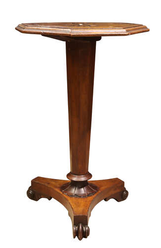 William IV Octagonal Topped Lamp Table with Inlaid Compass Rose, c.1835 - Image 2